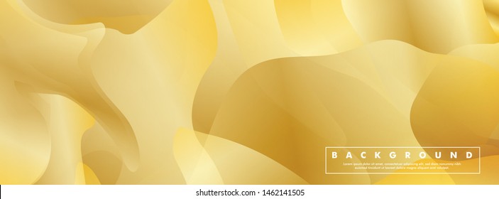 Vector illustration of golden yellow background Wave pattern and gradation. eps 10