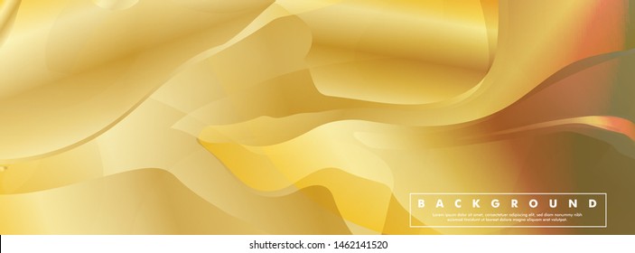 Vector illustration of golden yellow background Wave pattern and gradation. eps 10