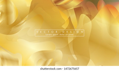 Vector illustration of golden yellow background Wave pattern and gradation. eps 10