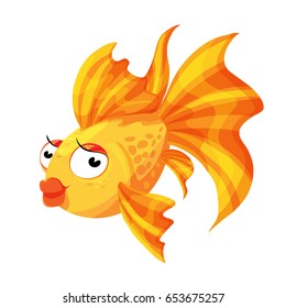 Vector illustration of goldfish