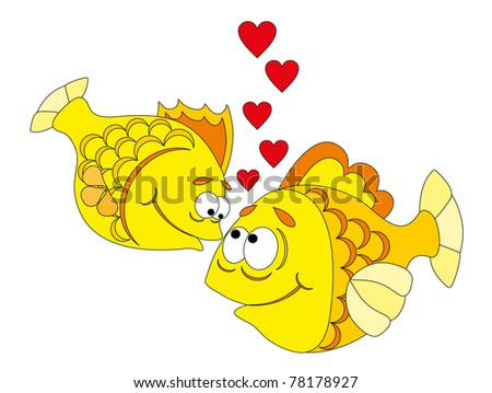 Download Vector Illustration Goldfish Love Stock Vector (Royalty ...