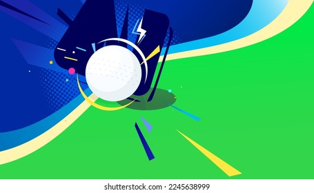 Vector illustration of golf abstract background design for banner, poster, flyer template. 
Sports concept