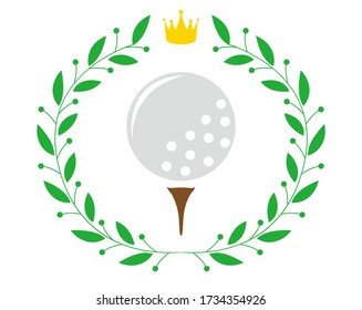 Vector illustration of golf ball . 