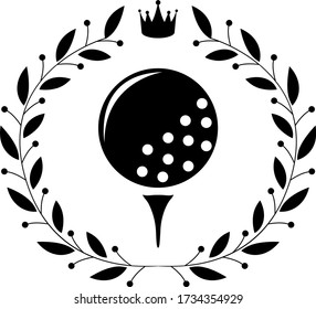 Vector illustration of golf ball . 