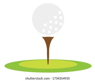 Vector Illustration Golf Ball Stock Vector (Royalty Free) 1734354935 ...