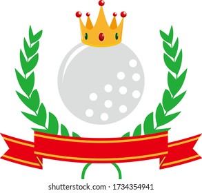 Ilustración vectorial de la pelota de golf. 