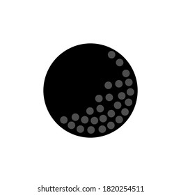 Vector illustration of a golf ball.