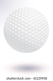 Vector illustration of a golf ball.
All objects and details are isolated. Colors and white background color are easy to adjust/customize. Shadow and gradient effect in the back is optional.
