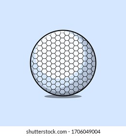 
vector illustration of a golf ball, icon a golf ball