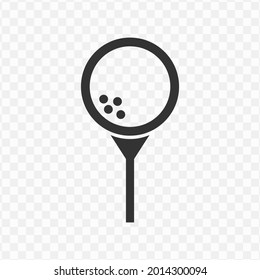 Vector Illustration Of Golf Ball Icon In Dark Color And Transparent Background(png)