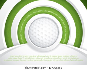 Vector illustration of a golf brochure