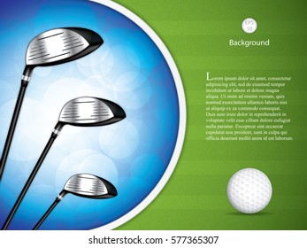 Vector illustration of a golf brochure