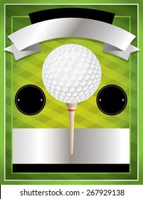 A vector illustration for a golf flyer. Perfect for golf tournaments and events. 