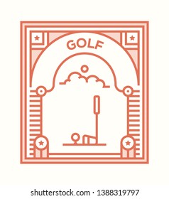 VECTOR ILLUSTRATION OF GOLF ICON CONCEPT