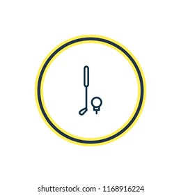 Vector illustration of golf icon line. Beautiful travel element also can be used as tee icon element.