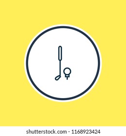 Vector illustration of golf icon line. Beautiful hotel element also can be used as tee icon element.