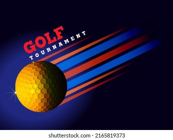 vector illustration of golf marks and symbols on a black background