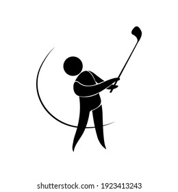 Vector illustration of golf sport icon.