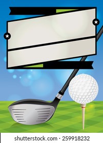 A vector illustration for a golf tournament. Vector EPS 10. EPS file is layered.