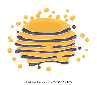 Ilustração vetorial da estrutura do aparelho de Golgi.