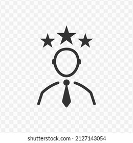 Vector Illustration Of Good Employee Icon In Dark Color And Transparent Background(png).