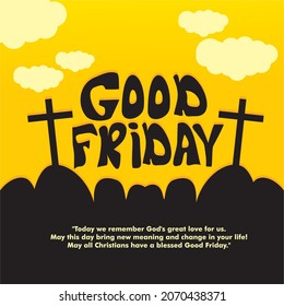 Vector illustration. good friday. background at sunrise. great for posters, banners and more