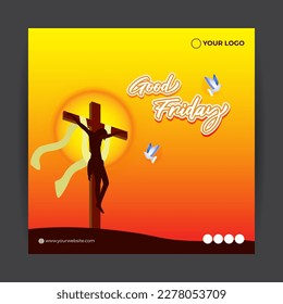 Vector illustration of Good Friday banner