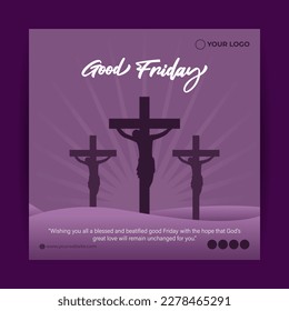 Ilustración vectorial del cartel de Viernes Santo