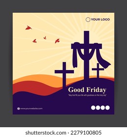 Vector illustration of Good Friday banner