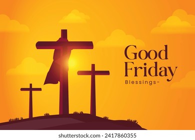 Vector illustration of Good Friday banner