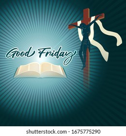 vector illustration for Good Friday with beautiful flower.