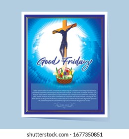 vector illustration for Good Friday with beautiful flower.