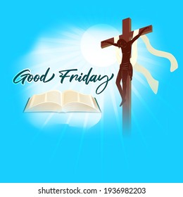 vector illustration for Good Friday with beautiful flower.