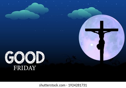 Vector Illustration Good Friday Jesus Christ Stock Vector (Royalty Free ...