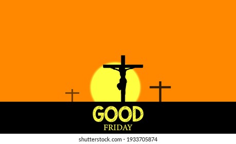 Vector illustration of good friday. jesus christ.