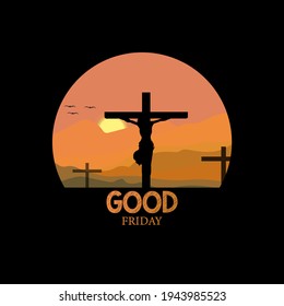 Vector illustration of good friday. jesus christ.