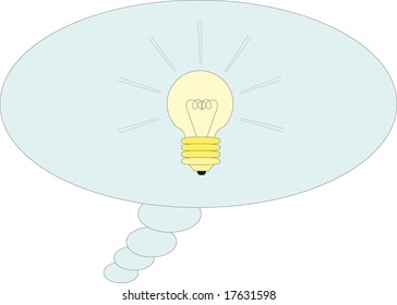 Vector illustration: Good idea. Lamp