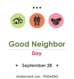 Vector Illustration For Good Neighbor Day In September