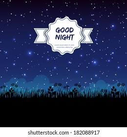 Vector illustration of Good night design eps 10