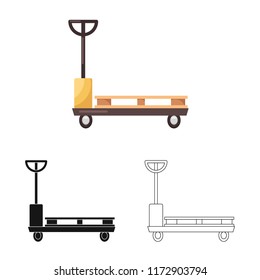 Vector illustration of goods and cargo icon. Collection of goods and warehouse vector icon for stock.