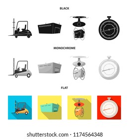 Vector illustration of goods and cargo icon. Collection of goods and warehouse stock symbol for web.