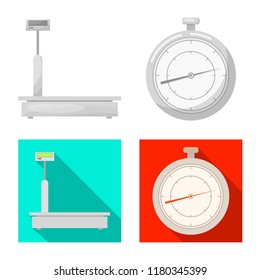 Vector illustration of goods and cargo icon. Set of goods and warehouse stock vector illustration.