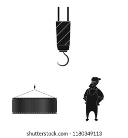 Vector illustration of goods and cargo icon. Collection of goods and warehouse vector icon for stock.