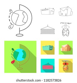 Vector illustration of goods and cargo icon. Set of goods and warehouse stock symbol for web.