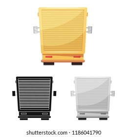 Vector illustration of goods and cargo icon. Collection of goods and warehouse stock vector illustration.