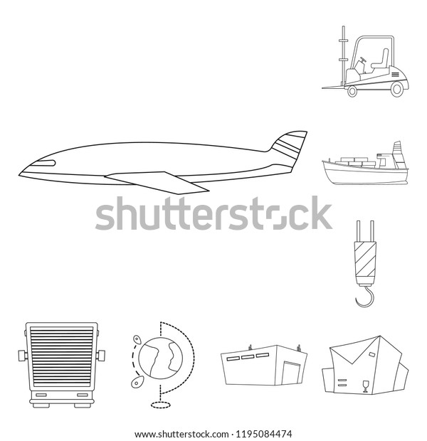 Vector illustration of\
goods and cargo icon. Collection of goods and warehouse vector icon\
for stock.