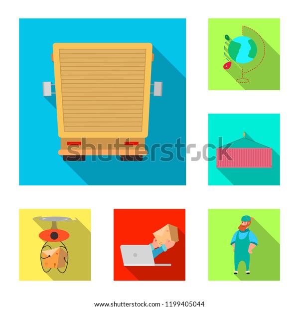 Vector illustration of goods and
cargo icon. Set of goods and warehouse vector icon for
stock.
