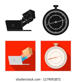 Vector illustration of goods and cargo logo. Collection of goods and warehouse vector icon for stock.