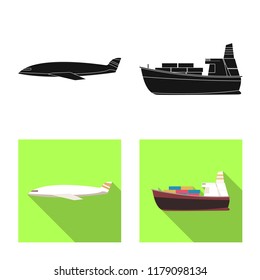 Vector illustration of goods and cargo logo. Collection of goods and warehouse stock symbol for web.