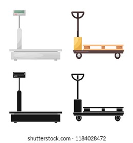 Vector illustration of goods and cargo logo. Collection of goods and warehouse vector icon for stock.